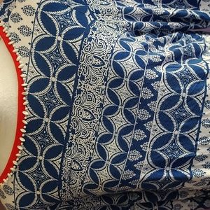 Ruby Rd. Top with Bead detail. Super soft fabric. Cute side tie. Size large. EUC